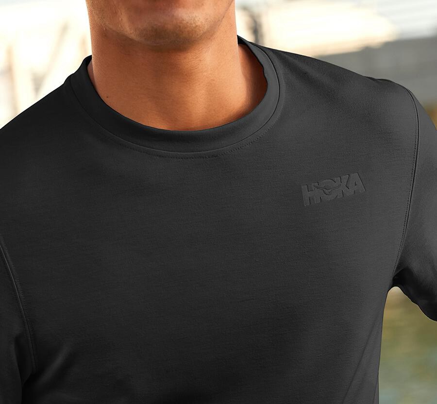 Camisa Hoka One One Hombre Negros - Lifestyle - EUAI09817